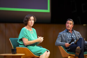 Porter Focuses on California Housing Costs, AI Plans at KQED Town Hall